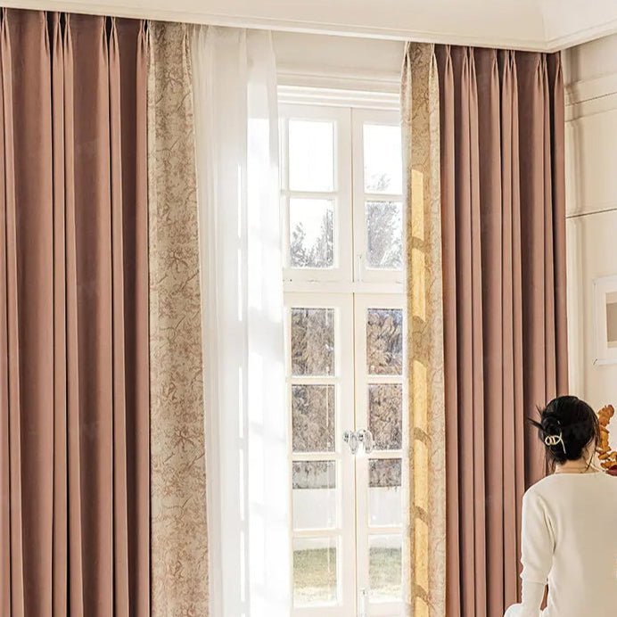 Rideau Terracotta Et Beige