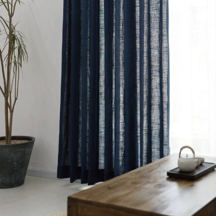 Rideau Voilage Bleu