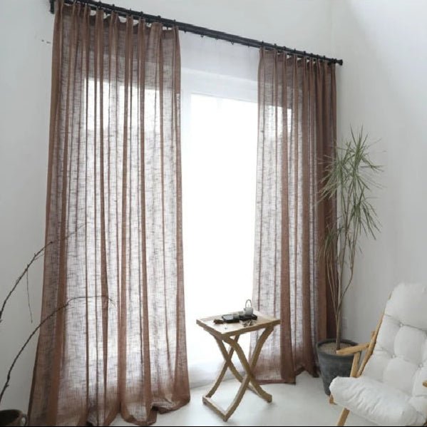 Rideau Voilage Marron