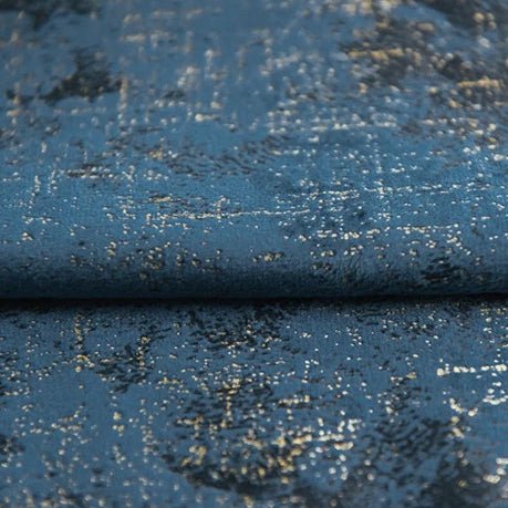 Rideau Bleu Et Doré