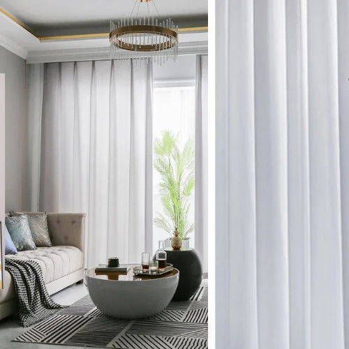 Rideau Voilage Moderne Gris