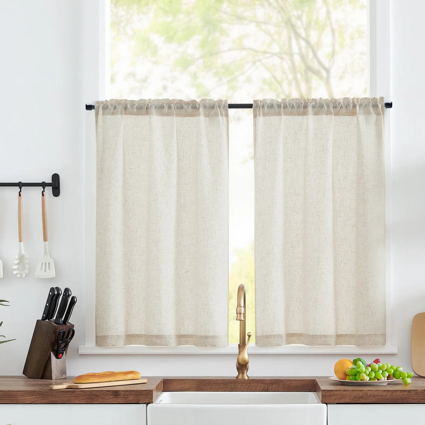Rideaux Lin Pour Cuisine