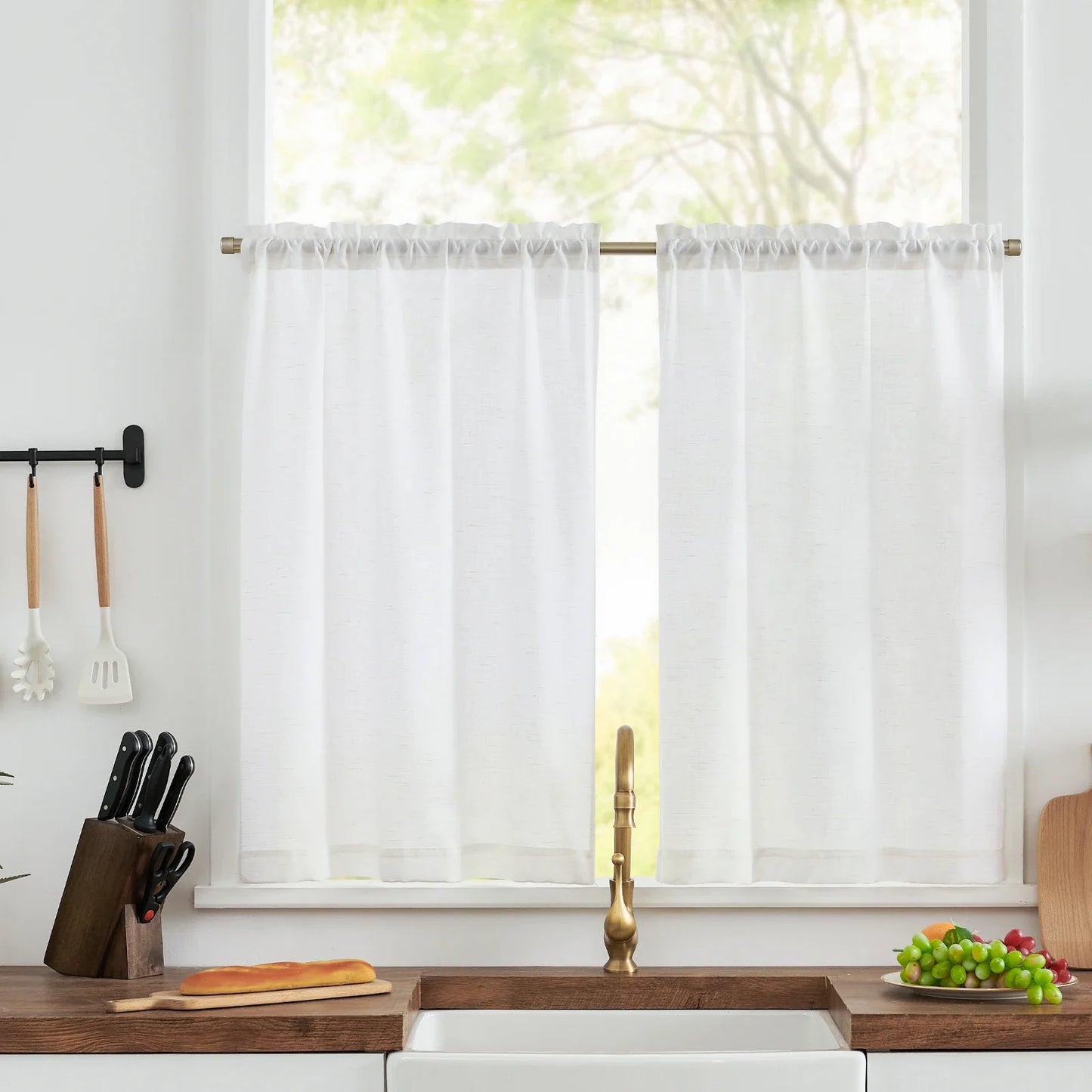 Rideaux Lin Pour Cuisine
