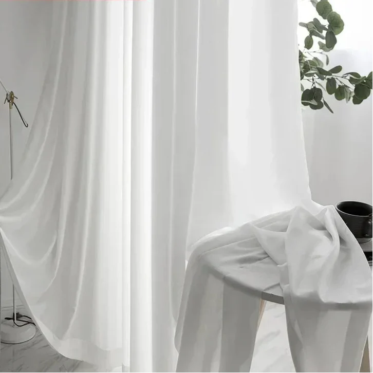 Rideau Voilage Blanc Touché Velours