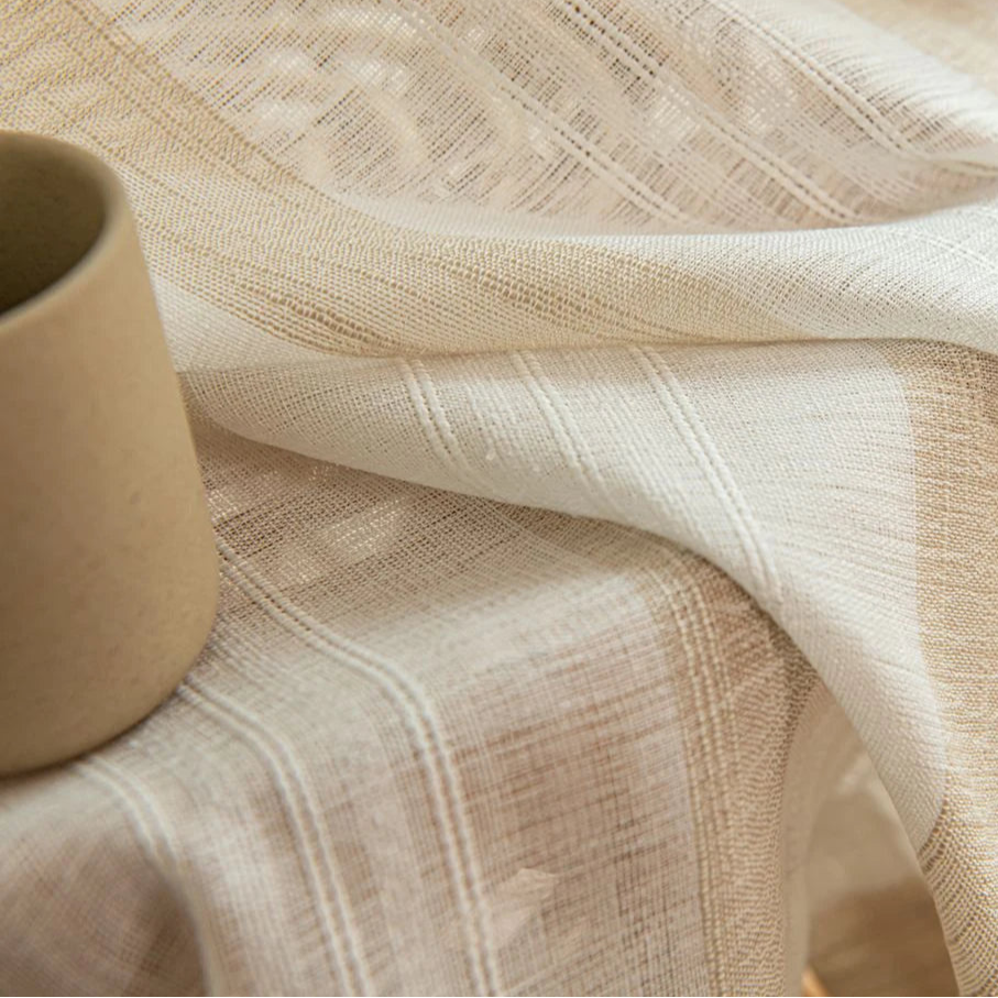 Rideau Beige Lin Motif