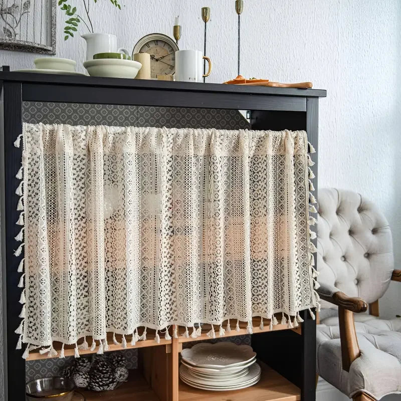Rideau Beige Macramé