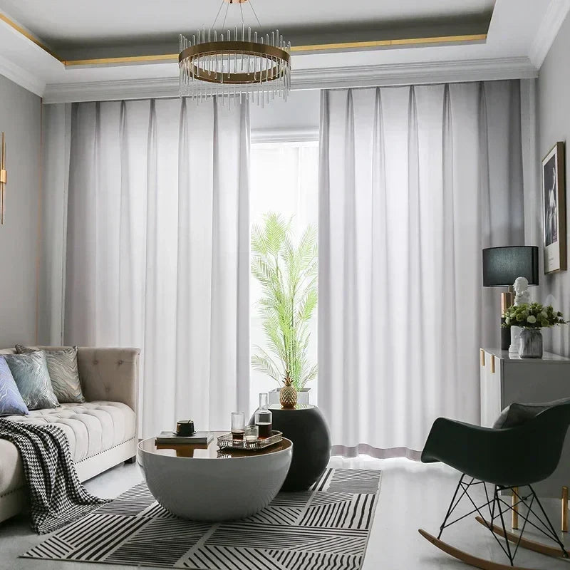 Rideau Voilage Moderne Gris