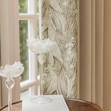 Rideau Occultant Beige Avec Motif