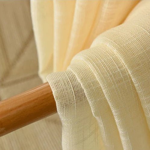 Rideau Gaze De Coton Jaune