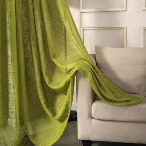 Rideau Voilage Vert Anis