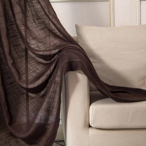 Rideau Coton Marron
