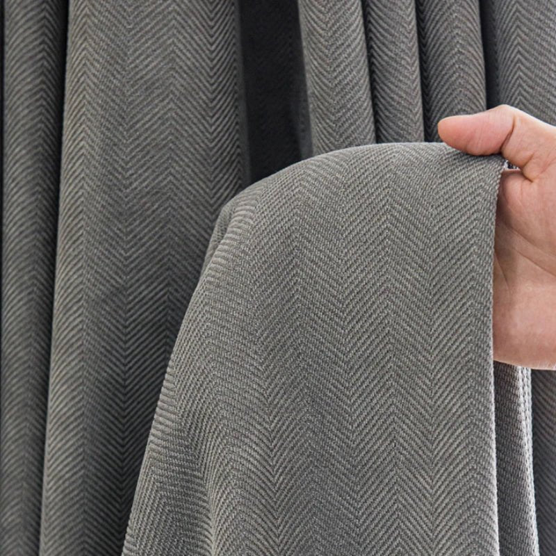 Rideau Chevron Gris