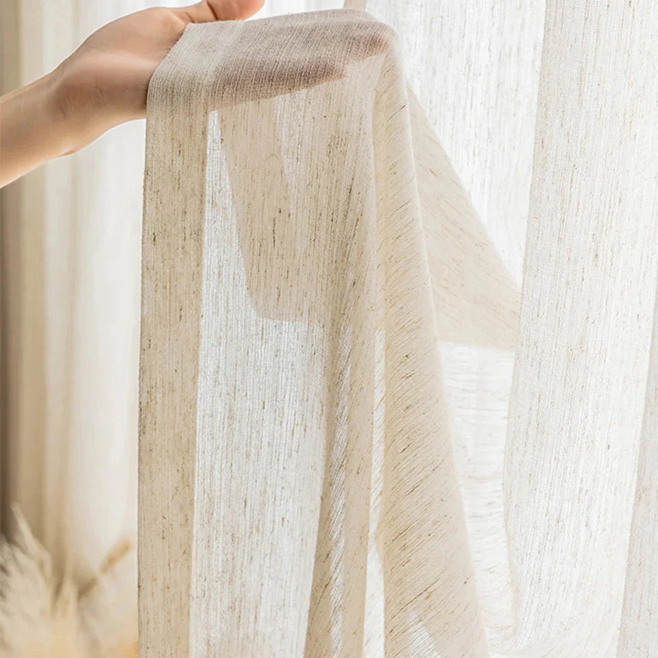 Rideau Beige Transparent - La Maison des Rideaux