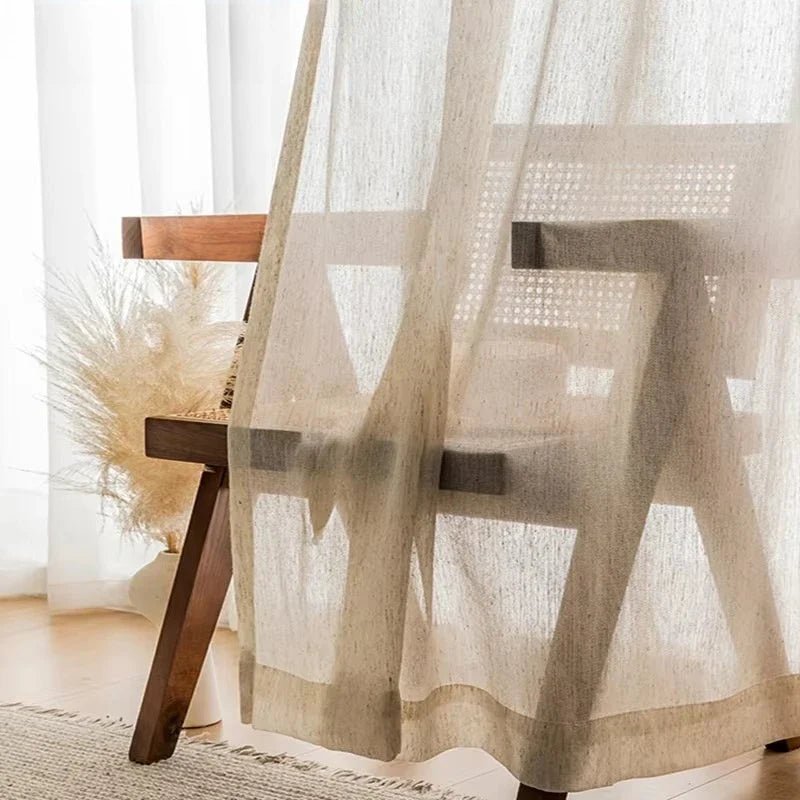 Rideau Beige Transparent - La Maison des Rideaux