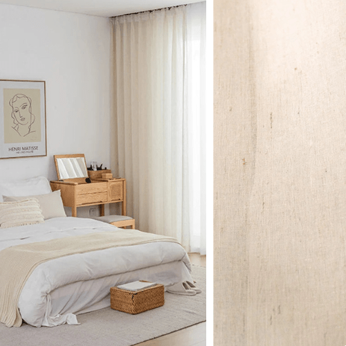 Rideau Beige Transparent - La Maison des Rideaux