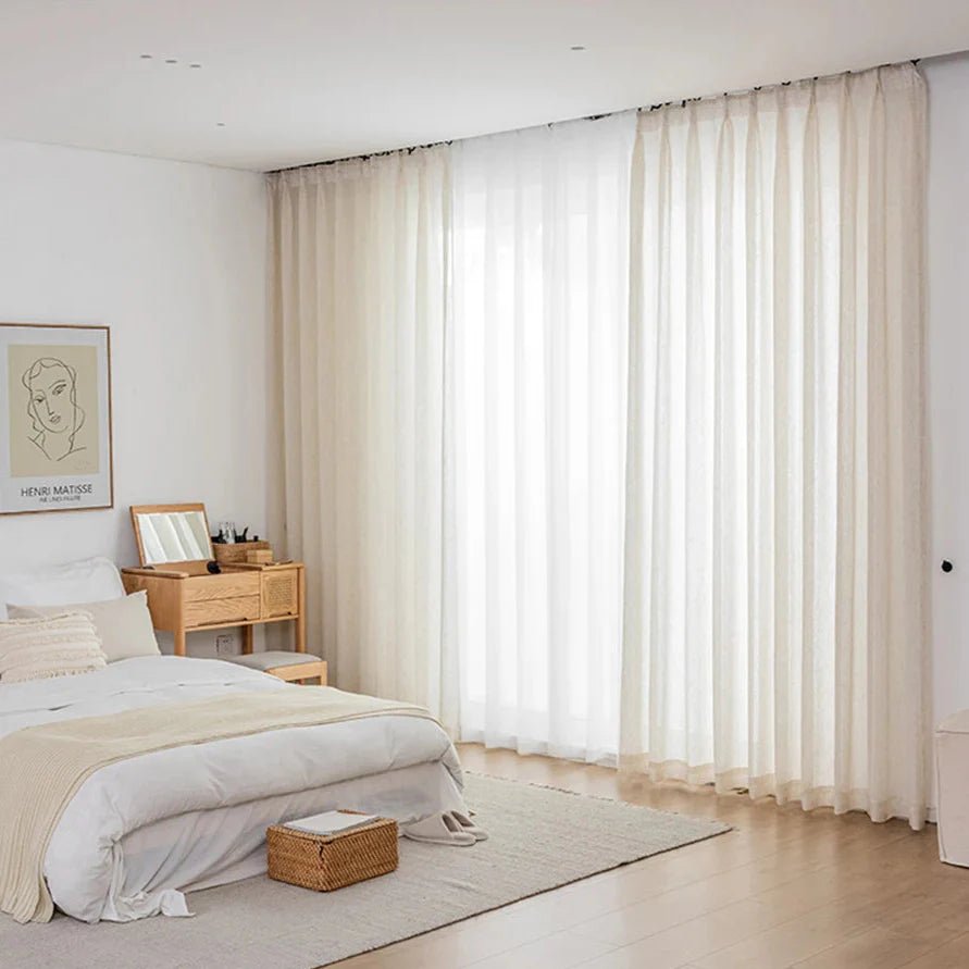 Rideau Beige Transparent - La Maison des Rideaux