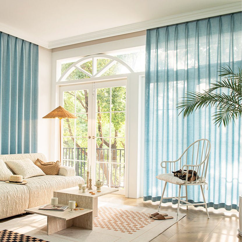 Rideau Voilage Bleu Ciel - La Maison des Rideaux