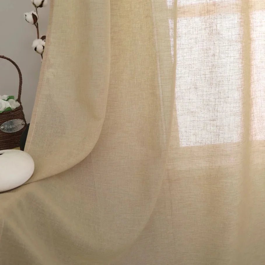 Rideau Voilage Couleur Sable - La Maison des Rideaux