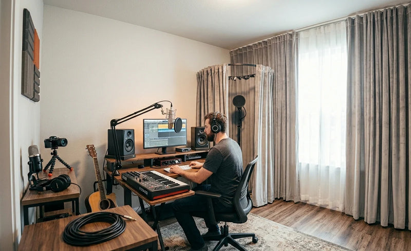 rideau phonique pour studio de musique