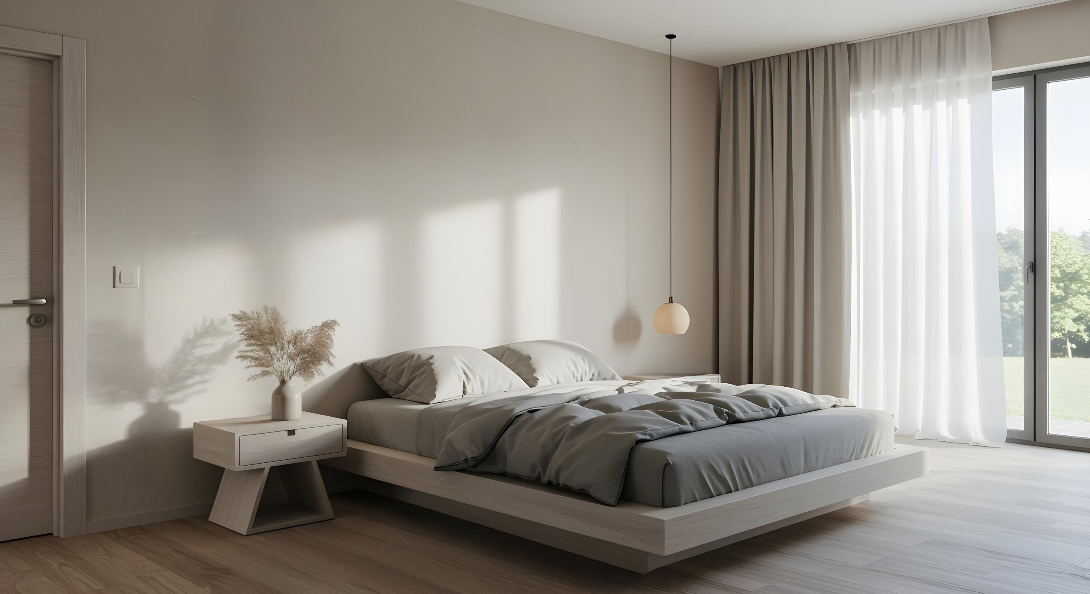 Rideau phonique chambre