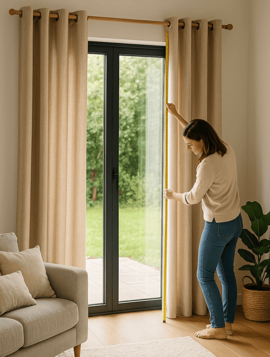Calcul métrage rideau : tissu et tringle en compte - La Maison des Rideaux