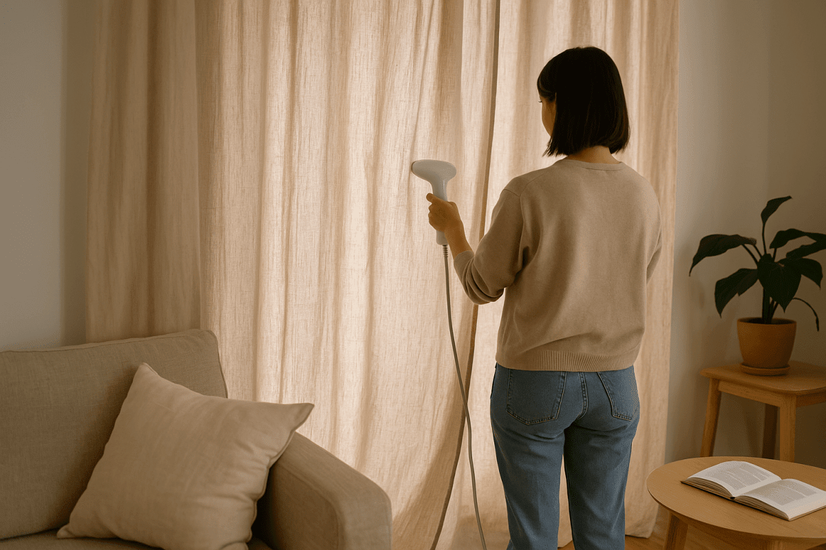Comment nettoyer vos rideaux sans les décrocher ? Un guide pratique - La Maison des Rideaux