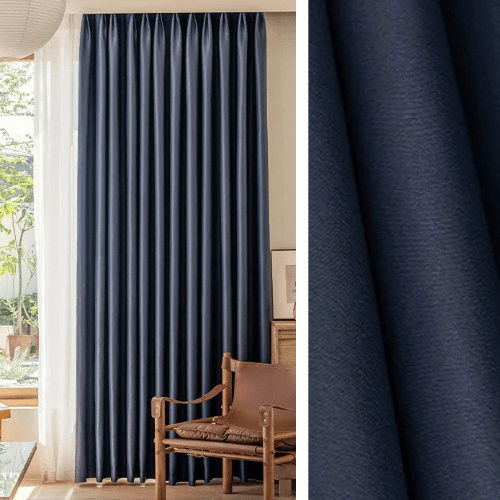 Rideau Semi Occultant - Bleu Minuit