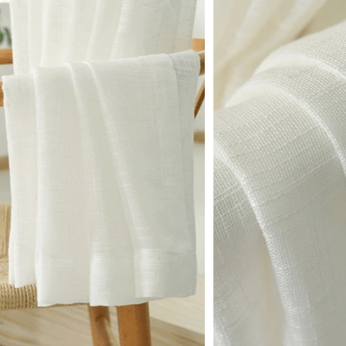 Rideau En Gaze De Coton Blanc
