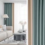 Rideau Occultant Blackout - Vert d'Eau et Beige