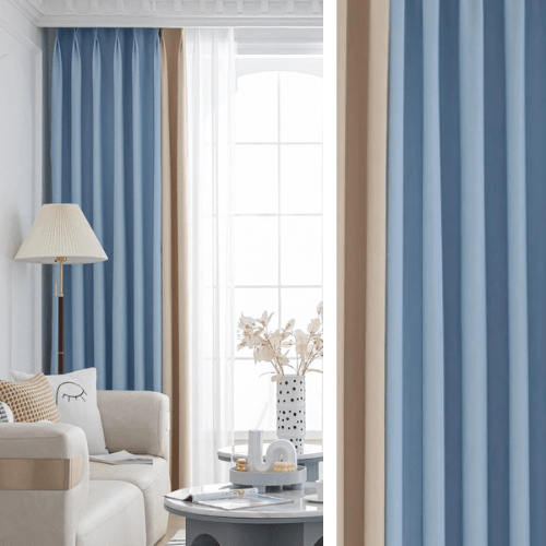 Rideau Bleu Beige