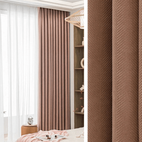 Rideau Semi Occultant - Rose Terracotta