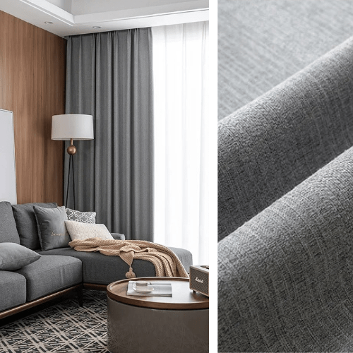 Rideau Semi Occultant - Gris Chiné