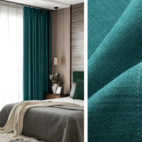 Rideau Semi Occultant - Bleu Canard