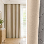 Rideau Anti-Bruit 30 dB Texturé - Beige Lin