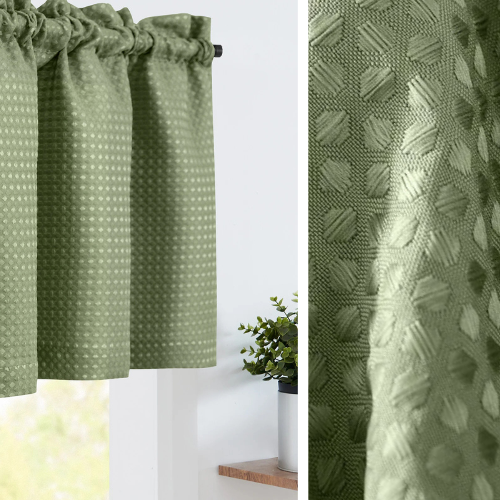 Rideaux Occultants Vert Foncé Court