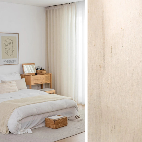 Rideau Beige Transparent