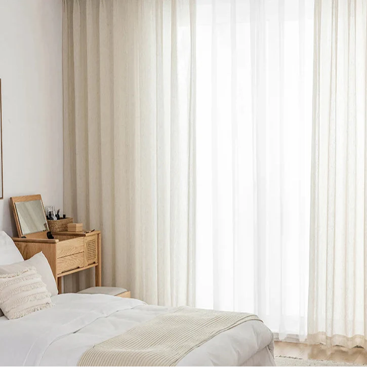 Rideau Beige Transparent