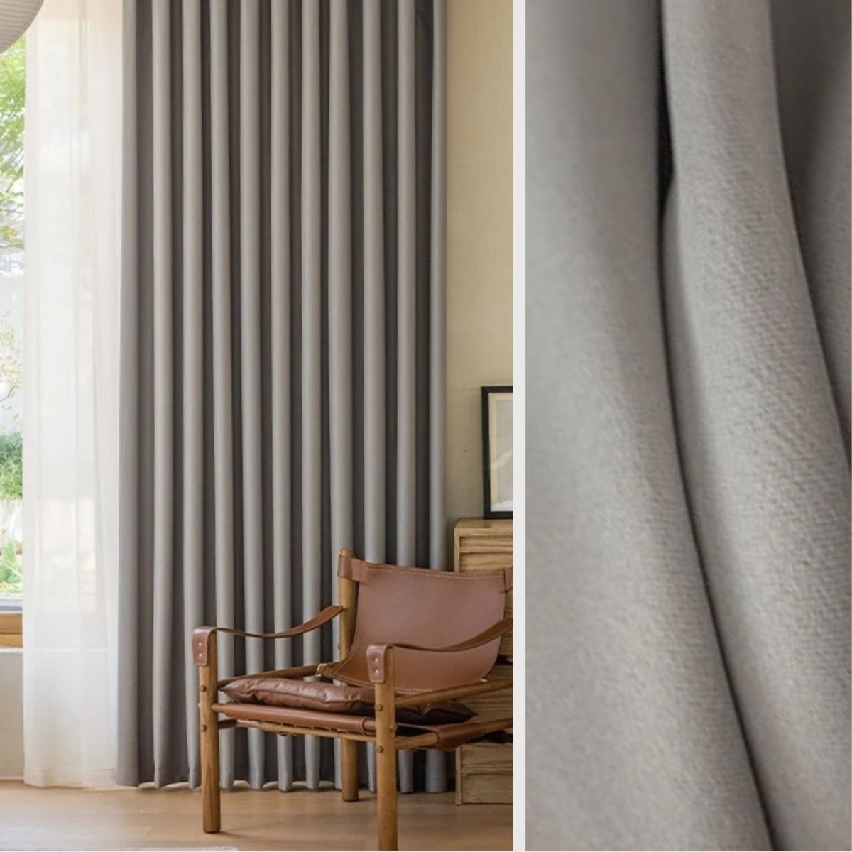 Rideau Semi Occultant - Gris Souris