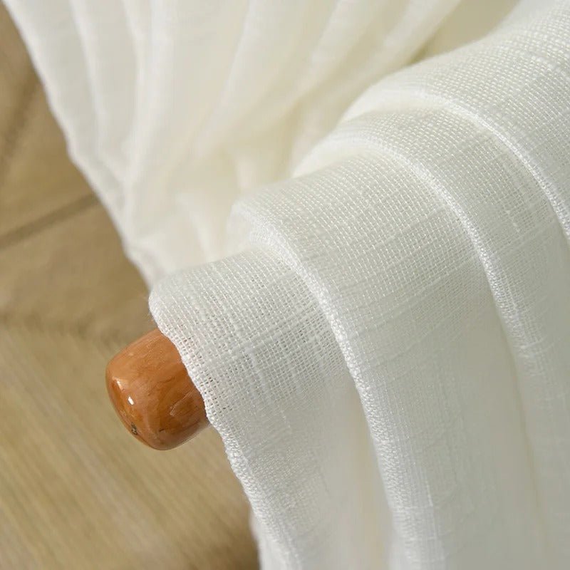 Rideau En Gaze De Coton Blanc