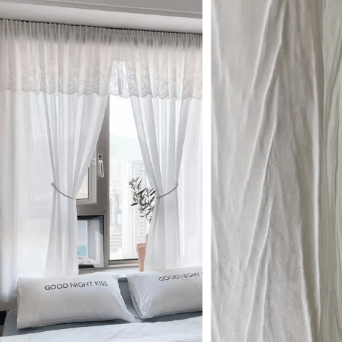 Double Rideau Voilage Court - La Maison des Rideaux