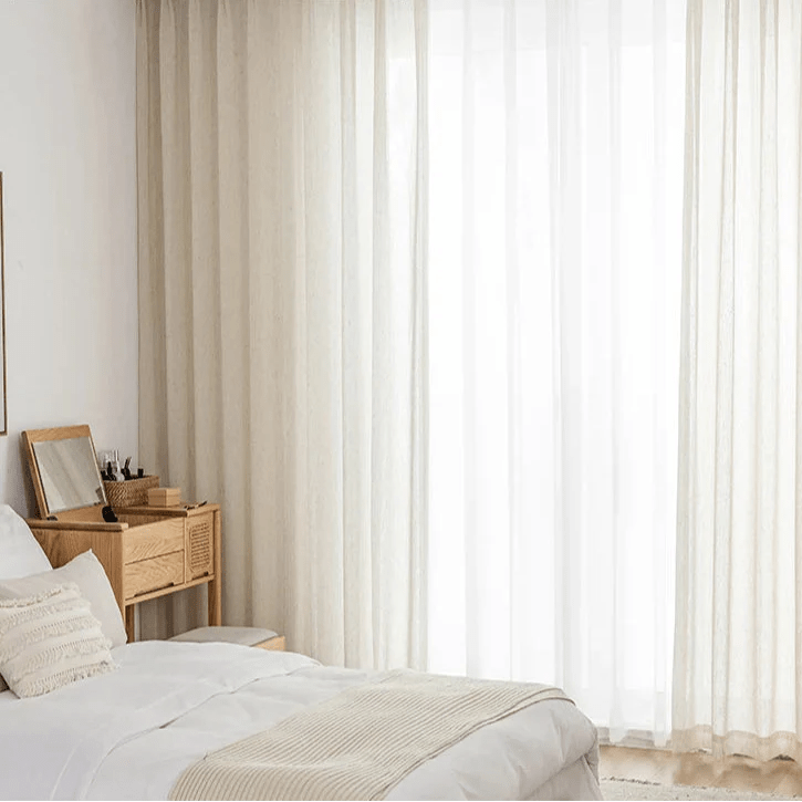 Rideau Beige Transparent - La Maison des Rideaux