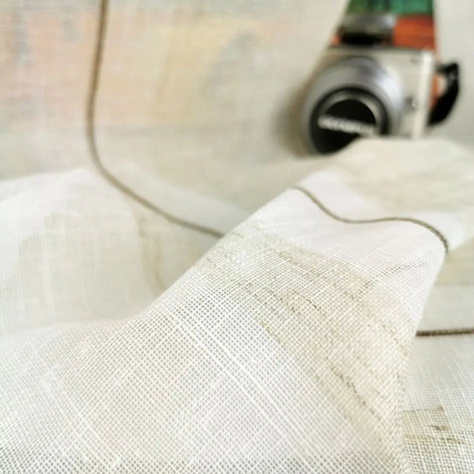 Rideau Couleur Lin a Motif - La Maison des Rideaux