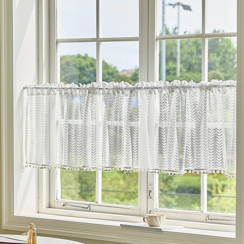 Rideau Court Voilage Blanc - La Maison des Rideaux