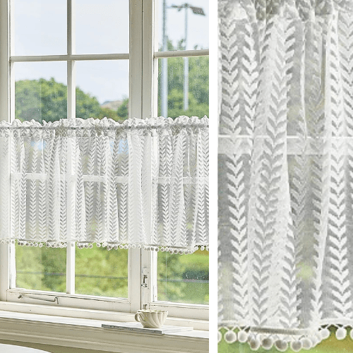 Rideau Court Voilage Blanc - La Maison des Rideaux