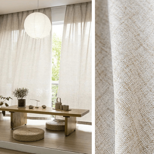 Rideau Lin Naturel - La Maison des Rideaux