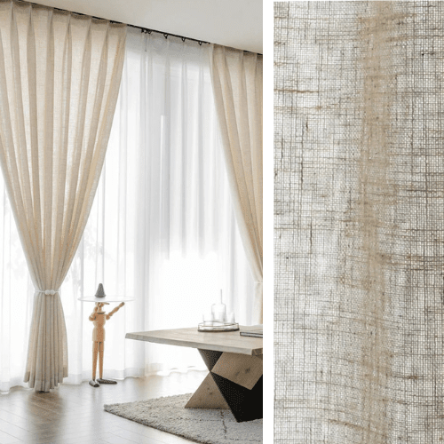 Rideau Lin - Voilage Beige - La Maison des Rideaux