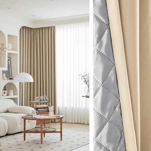 Rideau Occultant Thermique Beige Clair - La Maison des Rideaux