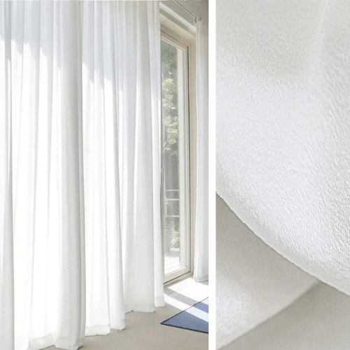 Rideau Voilage Blanc Touché Velours - La Maison des Rideaux