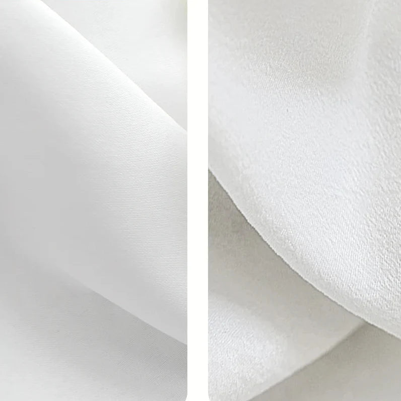 Rideau Voilage Blanc Touché Velours - La Maison des Rideaux