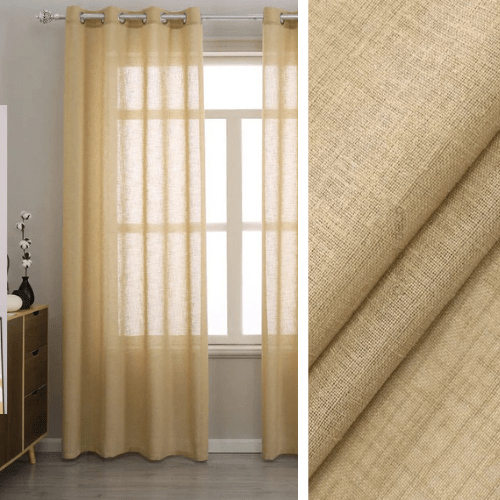 Rideau Voilage Couleur Sable - La Maison des Rideaux